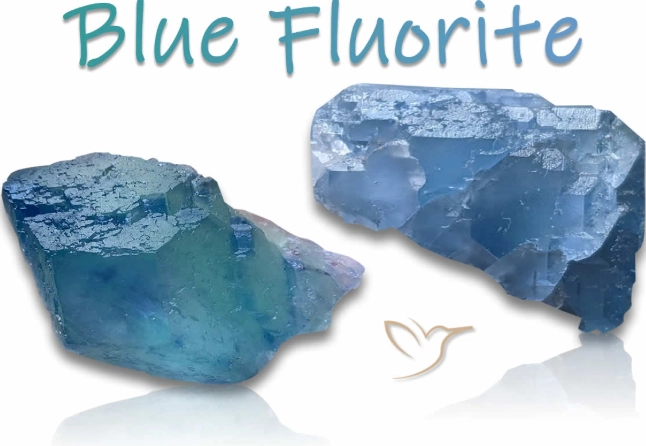 blue fluorite crystal