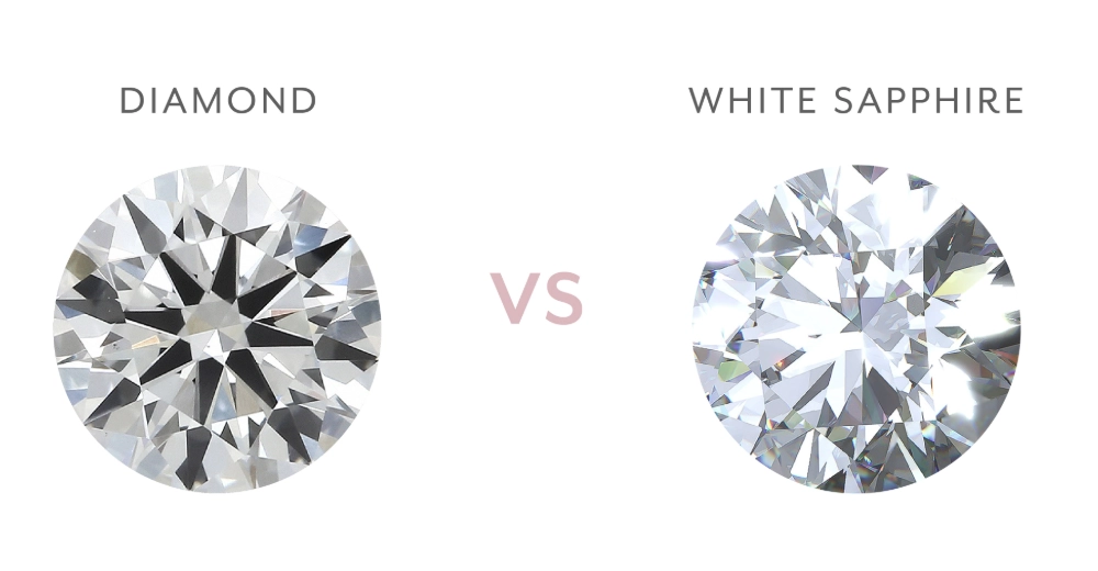 White sapphire vs diamond